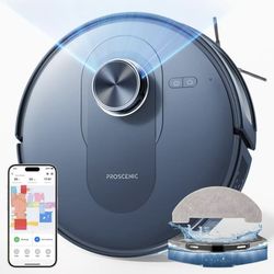 Robot Vacuum Cleaner, 120-Min Runtime, Compact Design, Powerful Suction, Low Noise, Wi-Fi/App/Voice Control, Self-Charging, Scheduled Cleaning, Ideal 