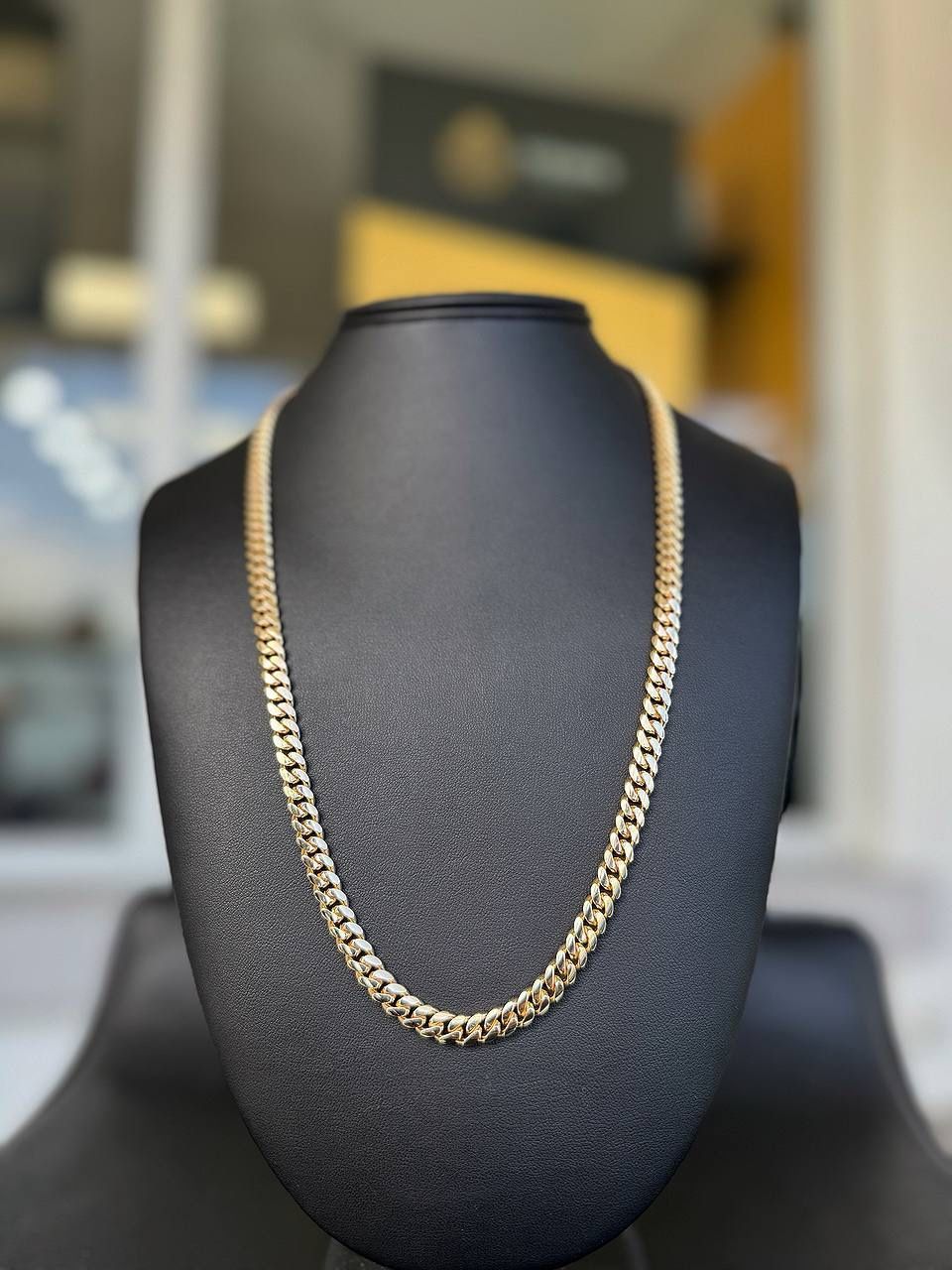 14k Solid Gold Cuban Necklace Chain