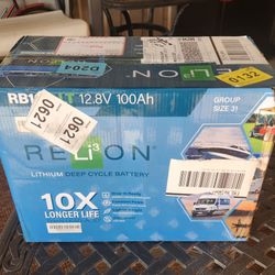 New Relion lithium Battery RB100