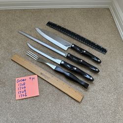 Cutco cutlery Knife Fork 4pc set, Brown 