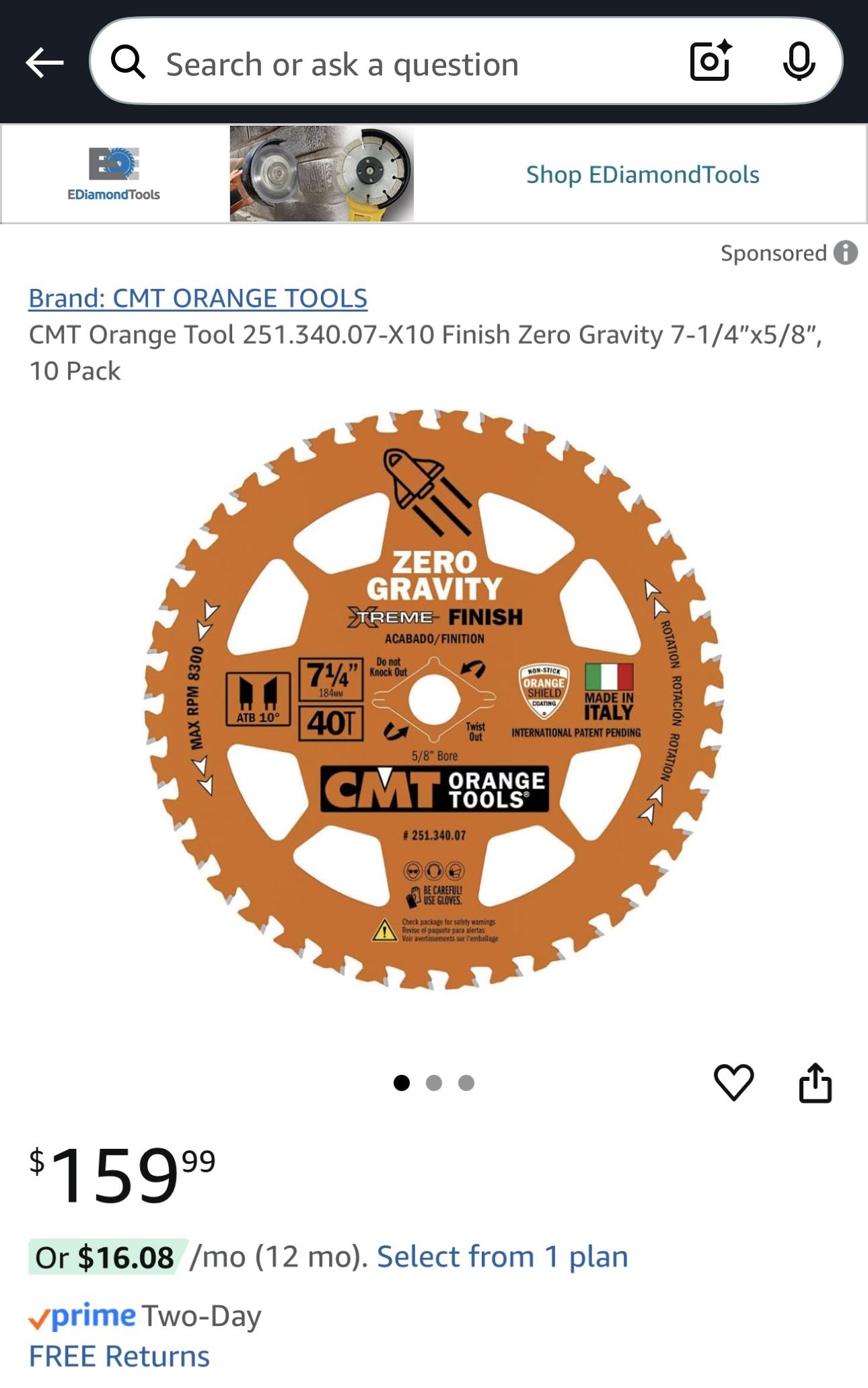 Saw Blade Zero Gravity