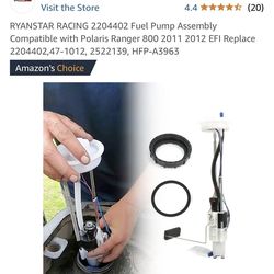 RYANSTAR RACING  Fuel Pump Assembly Compatible with Polaris Ranger  2012 EFI Replace ,47-1012, , HFP-A3963