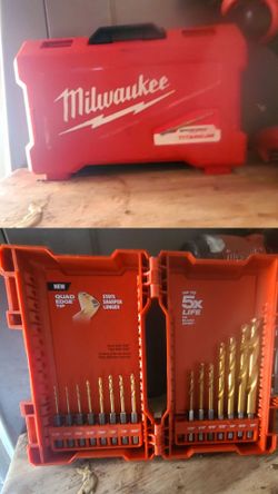 Milwaukee SHOCKWAVE Impact Duty RED HELIX Titanium Drill Bit Set. 15-piece