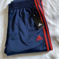 Adidas Boy's Pants Navy Orange Pockets size XL 18/20