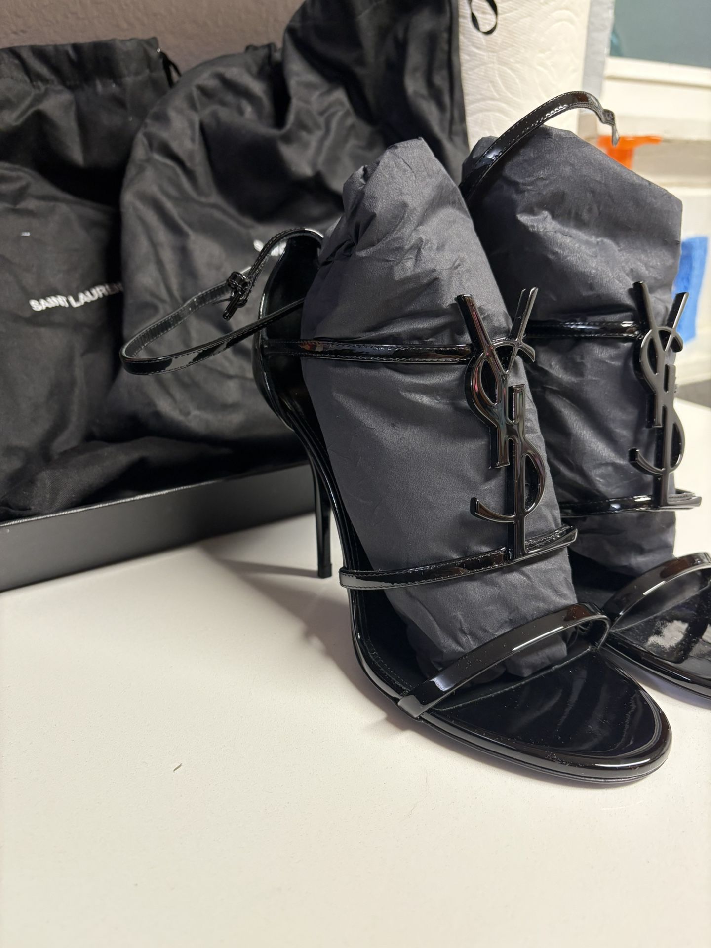 YSL Logo Sandals