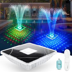 Large Solar Pool Fountain with Light Show