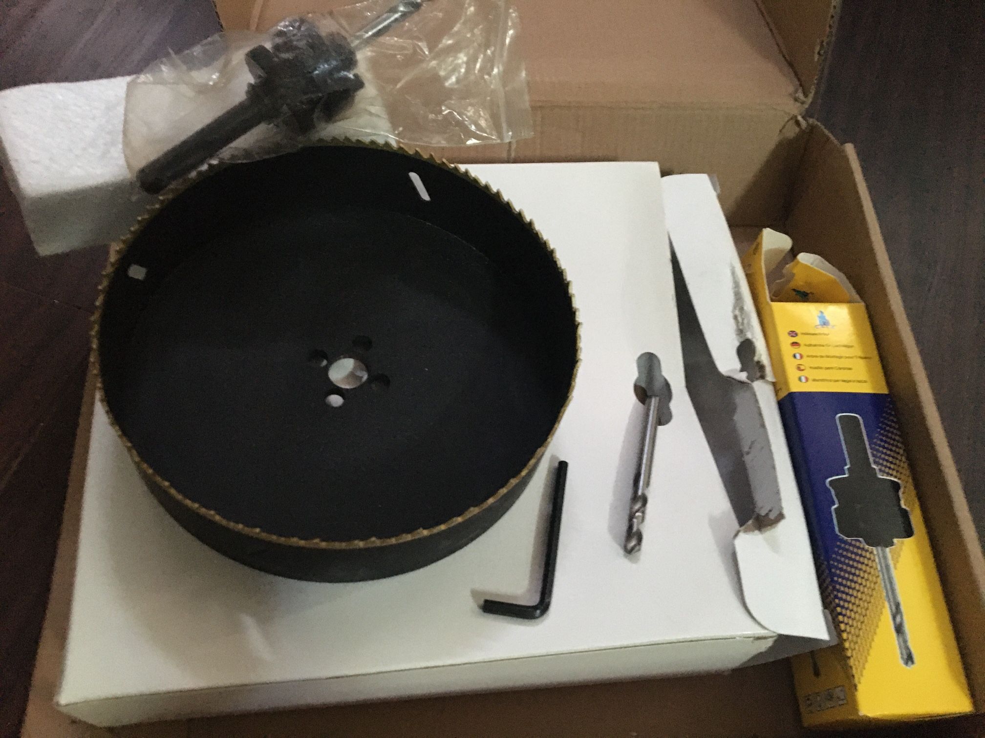 162mm 6 3/8 inch Hole Saw, Heavy Duty Bi-Metal Hole Saws Bit Tooth Cutting for Cornhole Boards Drywall Wood Plastic Fiberboard Soft Metal