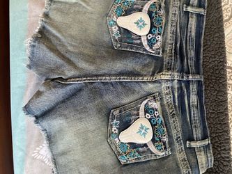 Women’s cowgirl shorts jeans