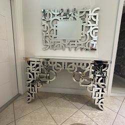 Glass Table And Mirror