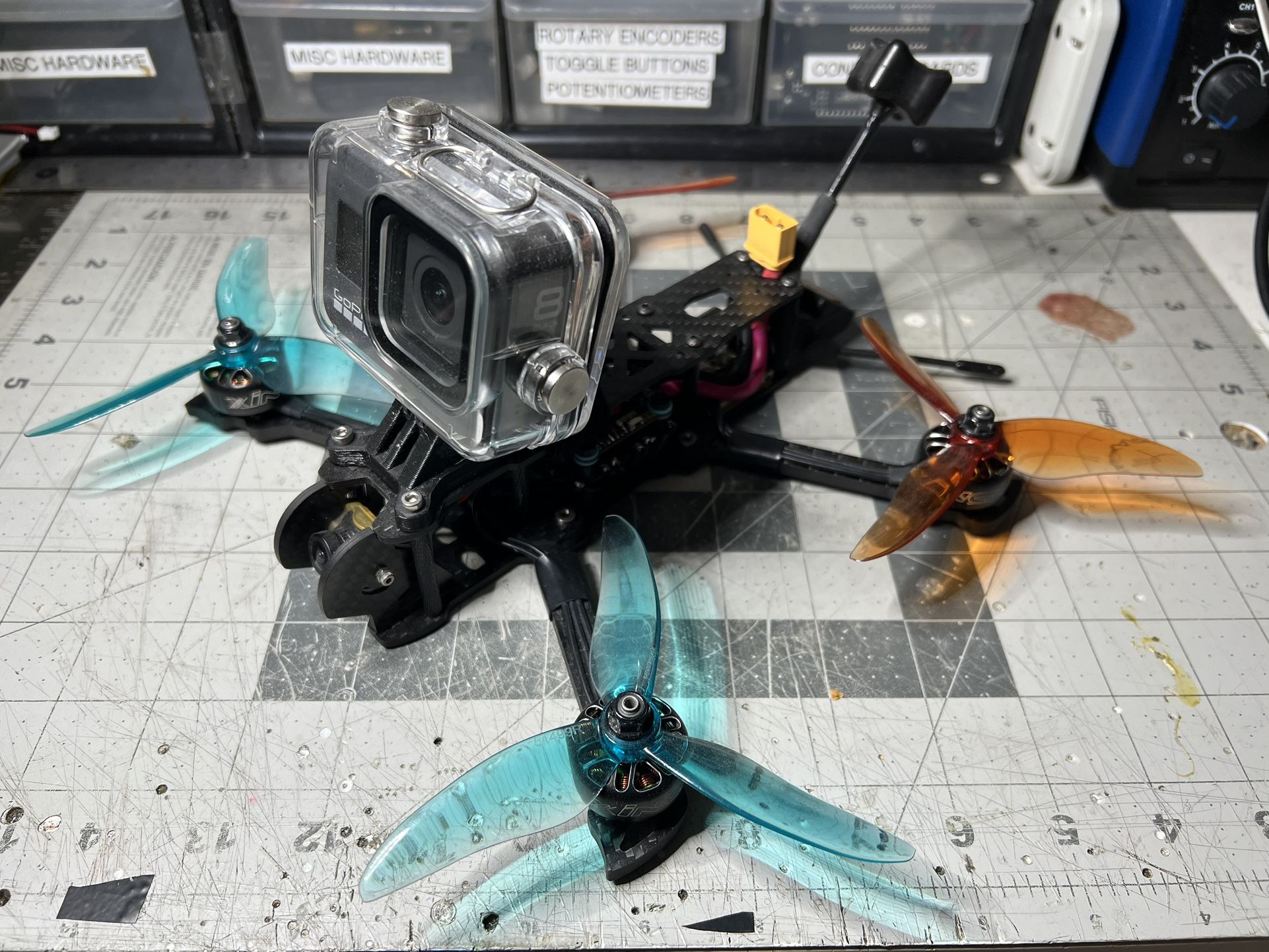Custom FPV Racing Drone – Mamba F405, Hero 8, GPS, 4S Ready to Fly