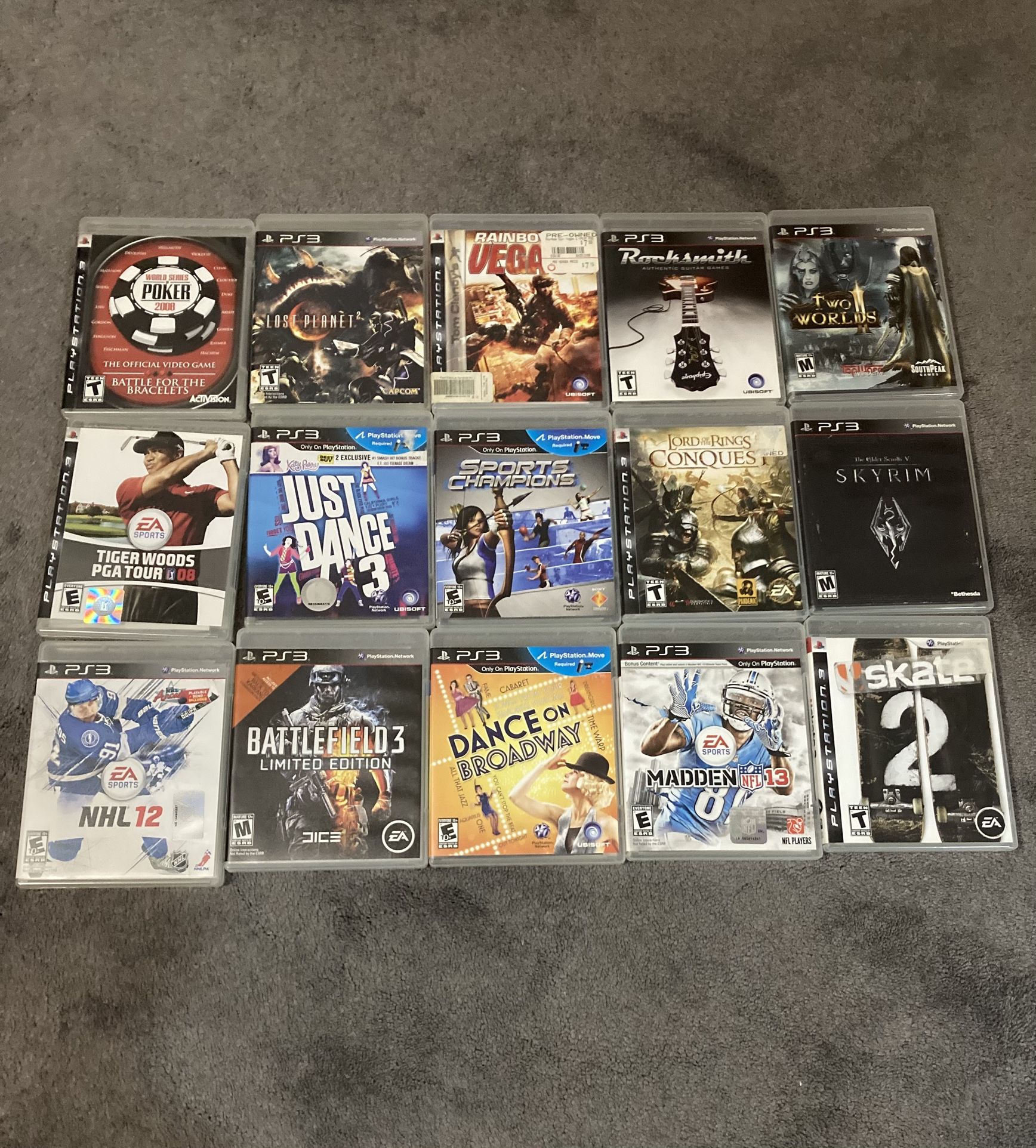 Assorted 15 PlayStation 3 Games