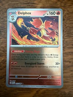 Pokemon Me04: Chaos Rising Reverse Holo Rare Delphox 013/086