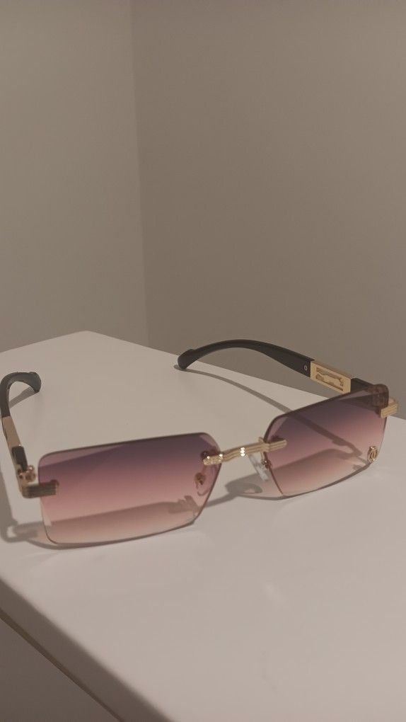 Cartier Rimless Buffs Sunglasses