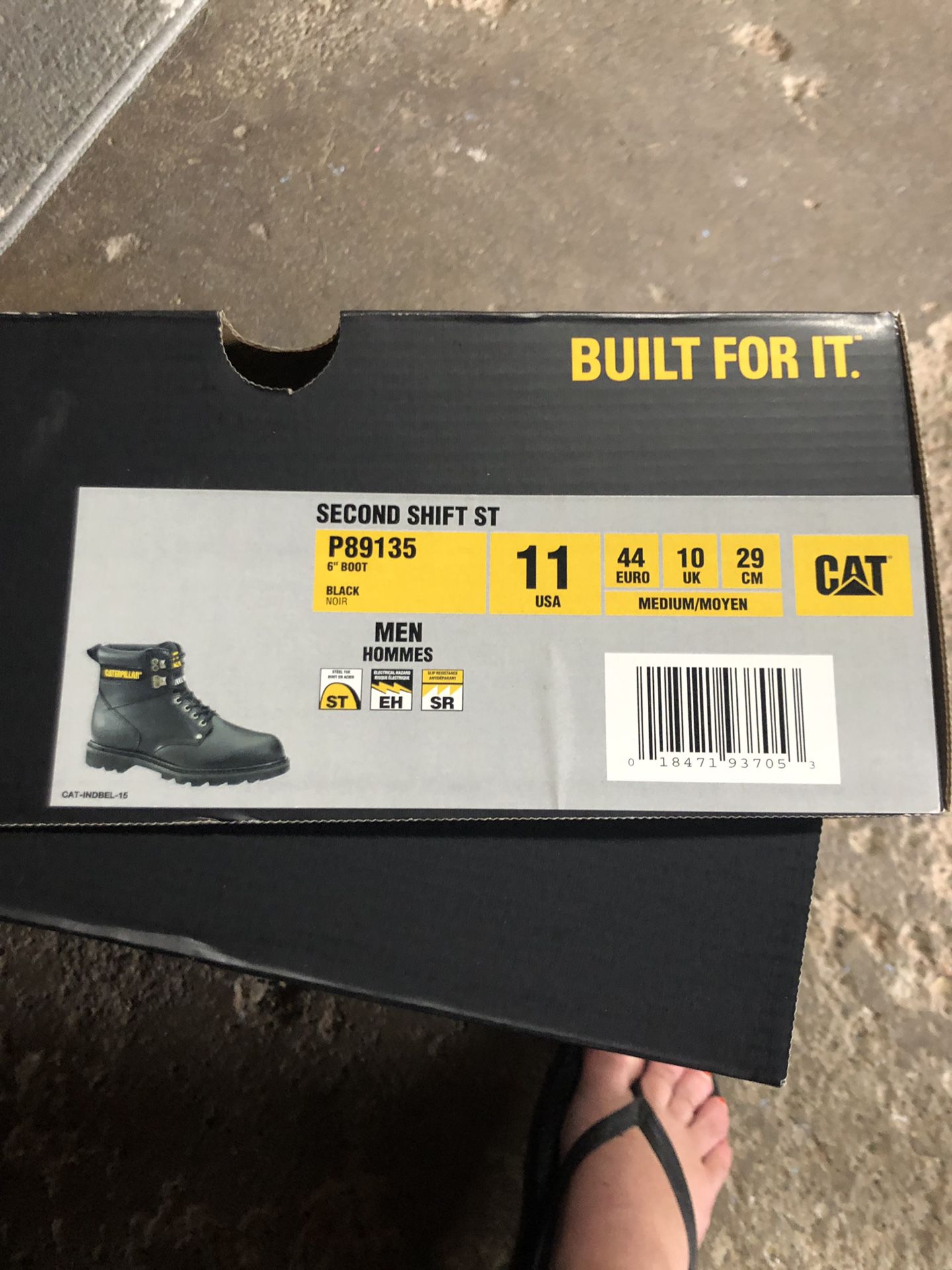 Steel toe work boots Caterpillar size 11