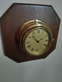 Ship Nautical Wall Clock Brass