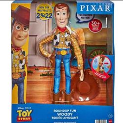 Disney Toy Story Roundup Fun Woody Doll 30+ Phrases Iconic Western Outfit
