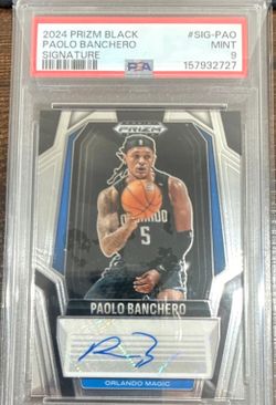 2024-25 Panini Prizm Black Paolo Banchero Signatures Auto PSA 9 Mint
