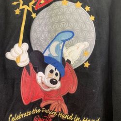  Disney World Cast Member Mickey Leather Letterman Jacket