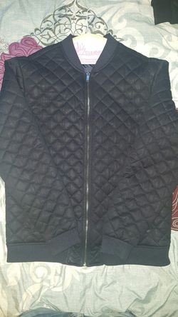 Zaras Navy Blue Quilted Bomber 2xl