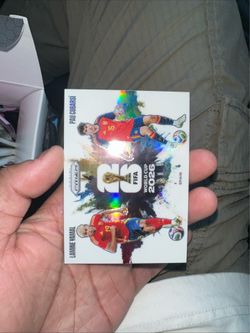 2026 Panini Prizm FIFA World Cup Lamine Yamal/Pau Cubarsi Color Blast Duals SSP