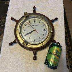 Sheath Thomas Nantucket Ship Wheel Quartz Clock #1067