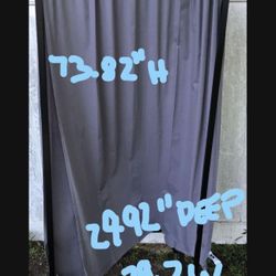 Don't look at me-portable Changing room divider-black frame with cotton fabric and casters