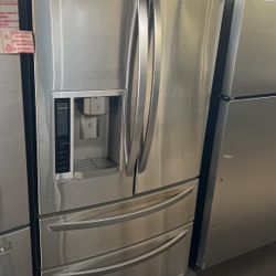 Lg Four Door Stainless Steel Full Size Refrigerator 