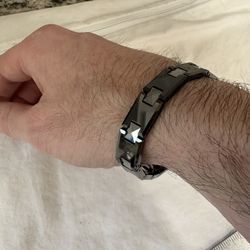 Tungsten Carbide & Ceramic Men’s Bracelet