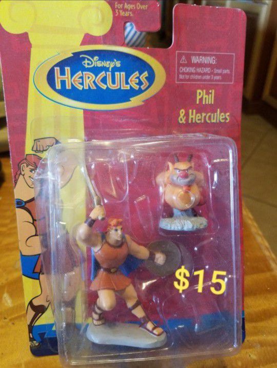 Disney collectible toys Hercules Hydra Nessus vintage $15 ea