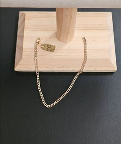 14k gold two tone bracelet 7.25 inch