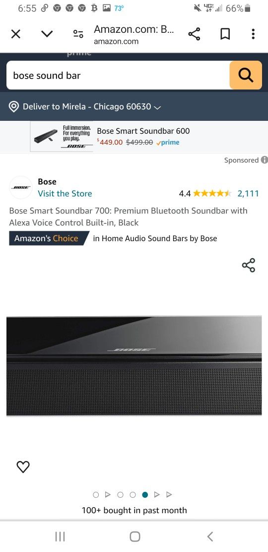 Bose Smart Soundbar 700: Premium Bluetooth Soundbar , Black

