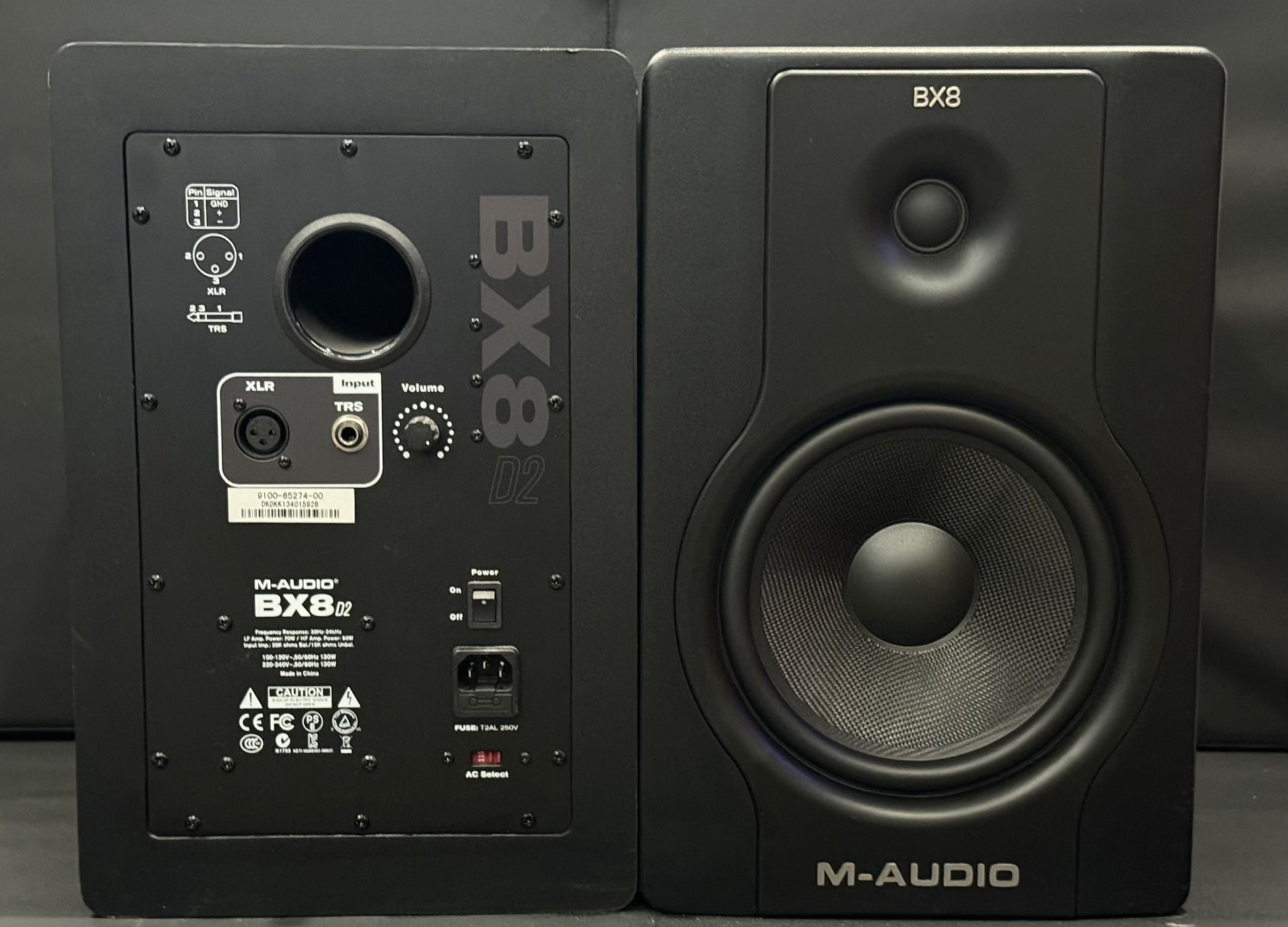 M-Audio BX8 D2 Pair Powered Studio Monitor Speaker