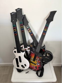 Wii and Xbox 360 guitars and drums