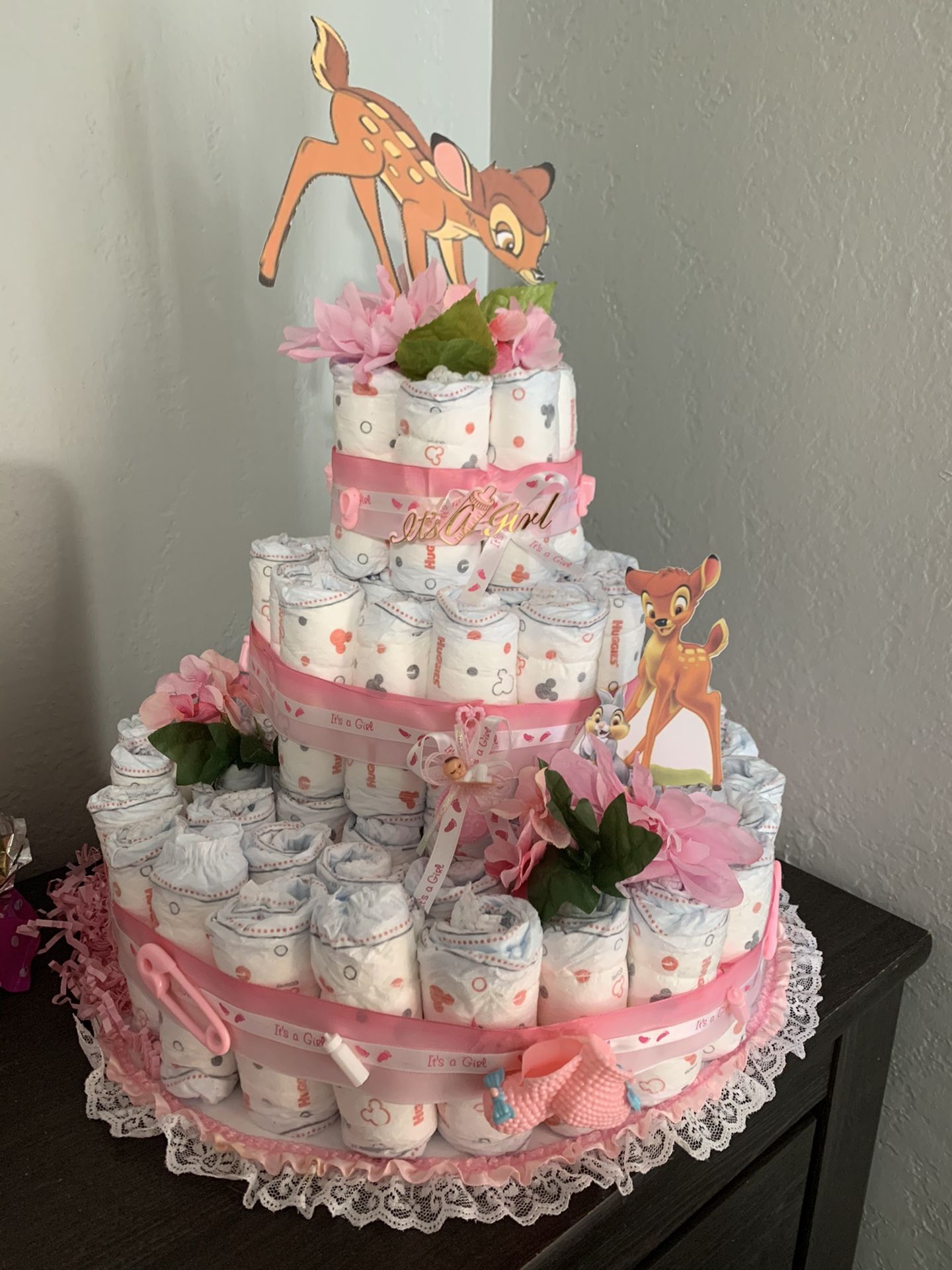 Diaper cake size 1 huggies