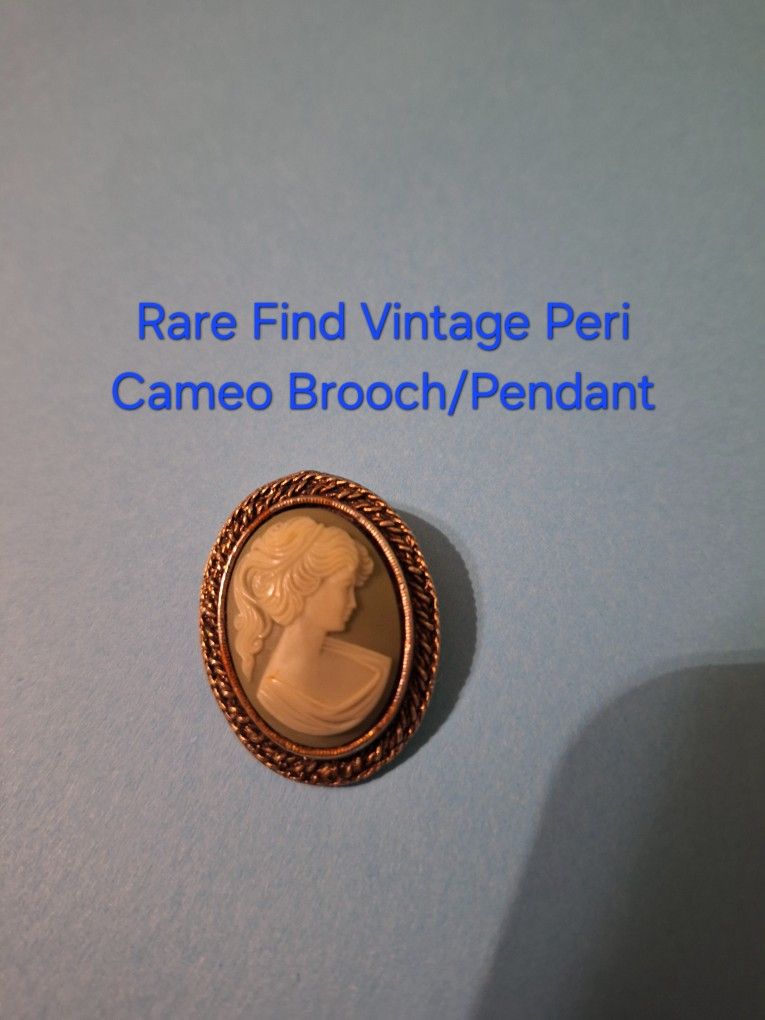Rare Find Vintage Peri Cameo Brooch/Pendant-$40.00