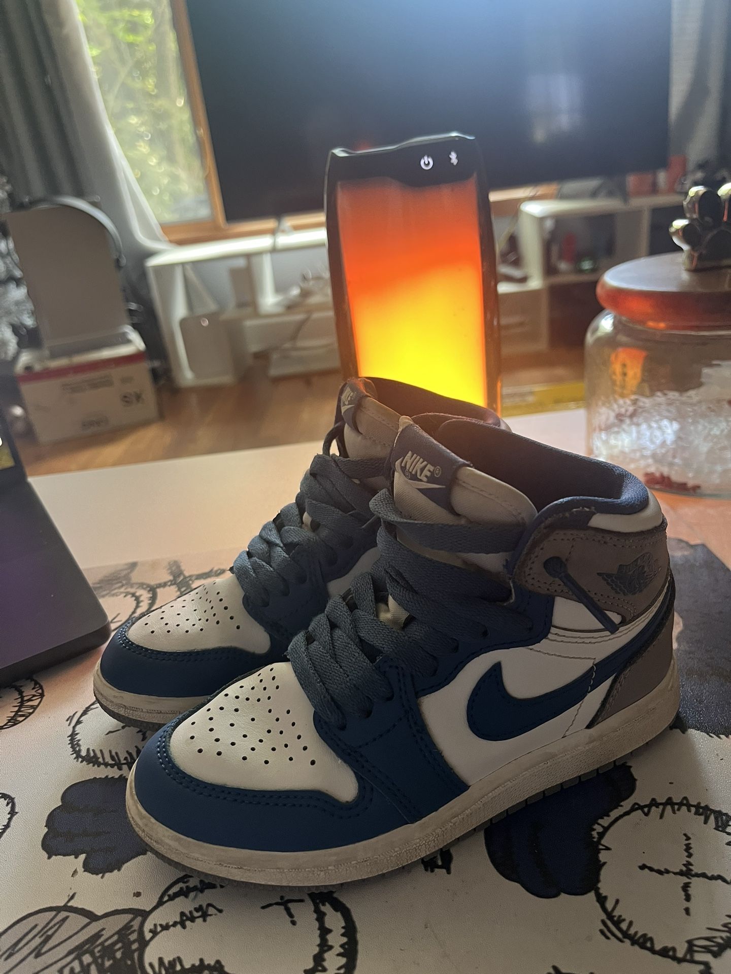 Nike Air Jordan 1 Retro High OG True Blue FD1412-410 PS Size 12C