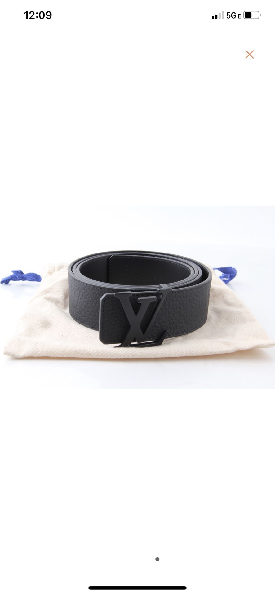 Louis Vuitton LV Initiales 40mm Reversible Belt Black Grey Leather. Size 110 cm