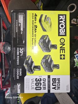 Ryobi ONE+ 18V 4Ah & 2Ah Battery Starter Kit