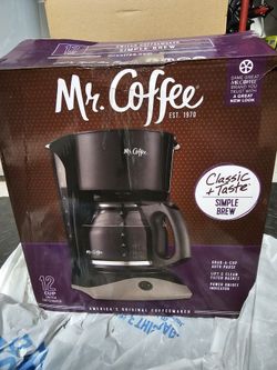 Mr. Coffee Coffee Maker with Auto Pause and Glass Carafe, 12 Cups, Black