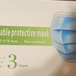 50  Daily Face Masks,comfortable And Breathable 3 Layer