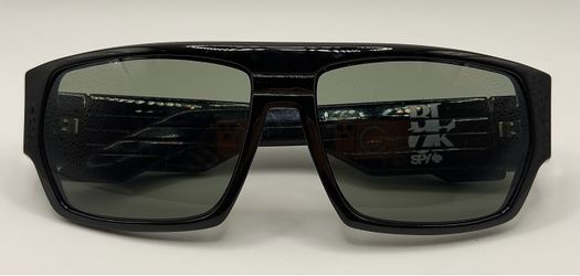 ⭐️ SPY OPTIC D6 MEN’S BLACK RECTANGLE POLARIZED SUNGLASSES DARK GRAY TINT ⭐️