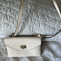 Calvin Klein envelope-style leather handbag with gold hardware