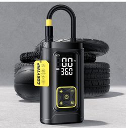 Tire Inflator Portable Air Compressor for Car Tires, 150PSI Digital Tire Pump with Gauge, LED Light, Auto Shut-Off, Fast Bike Air Pump for Car Tires, 
