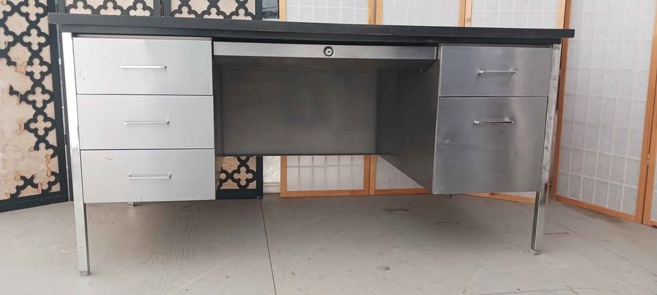 Mid Century Steelcase Metal Desk, Delivery