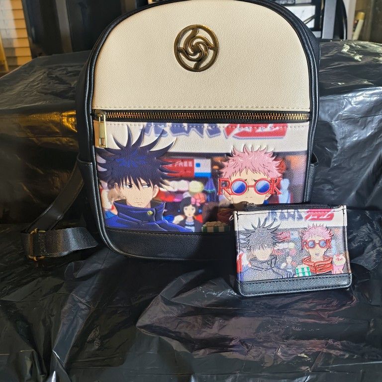 Jujutsu Kaisen Megumi & Yuji Tokyo Shopping Mini Backpack, With Coin Purse,All Products : American Fashion Style Bags On Sale