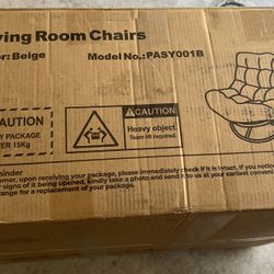 Beige Living Room Chair – Modern Accent Armchair (New in Box)