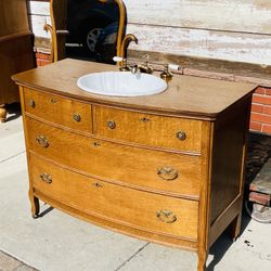 Antique Dresser/Vanity w/ Mirror
