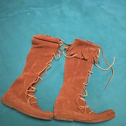 Minnetonka Knee High Leather Boots