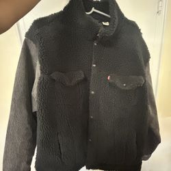 Levi’s Denim Sleeved , Black Wool Jacket Large Queens Area New York City 