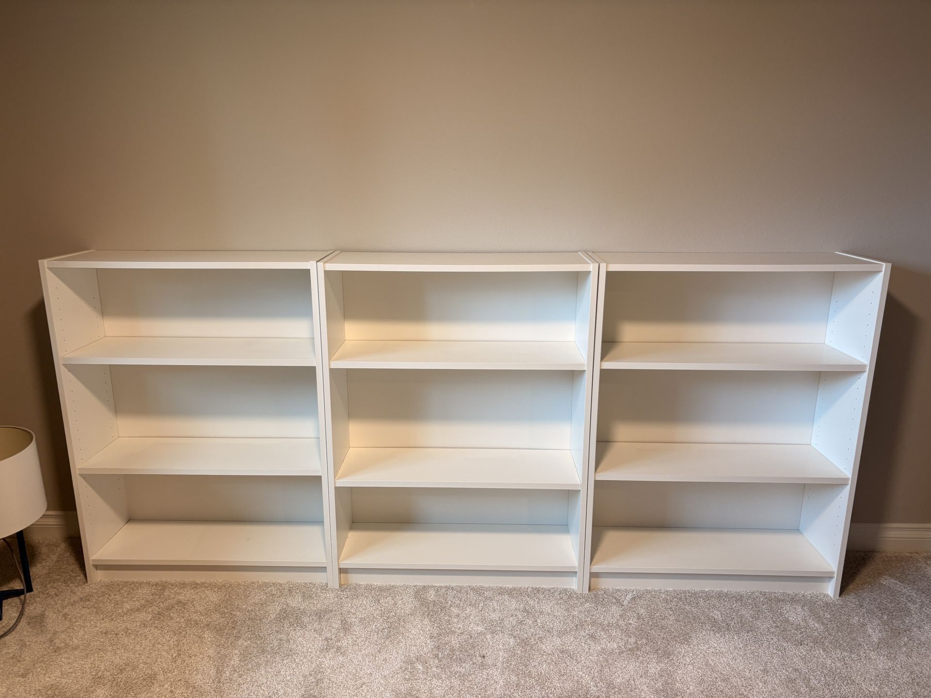3 Ikea Billy Shelves 